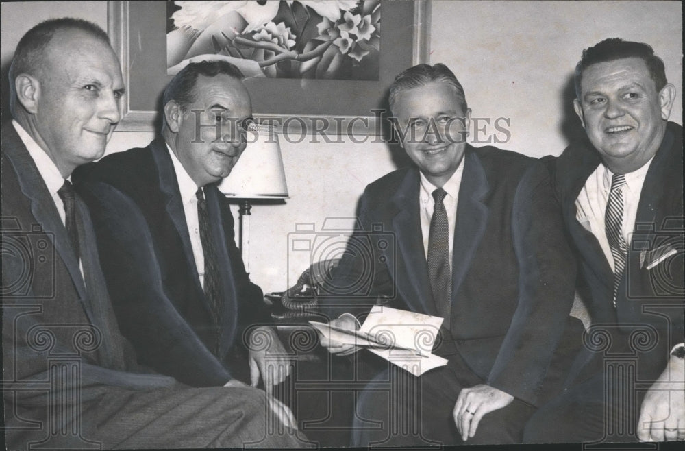 1958 Strategists Working for Jimmy Faulkner, Alabama Politician - Historic Images