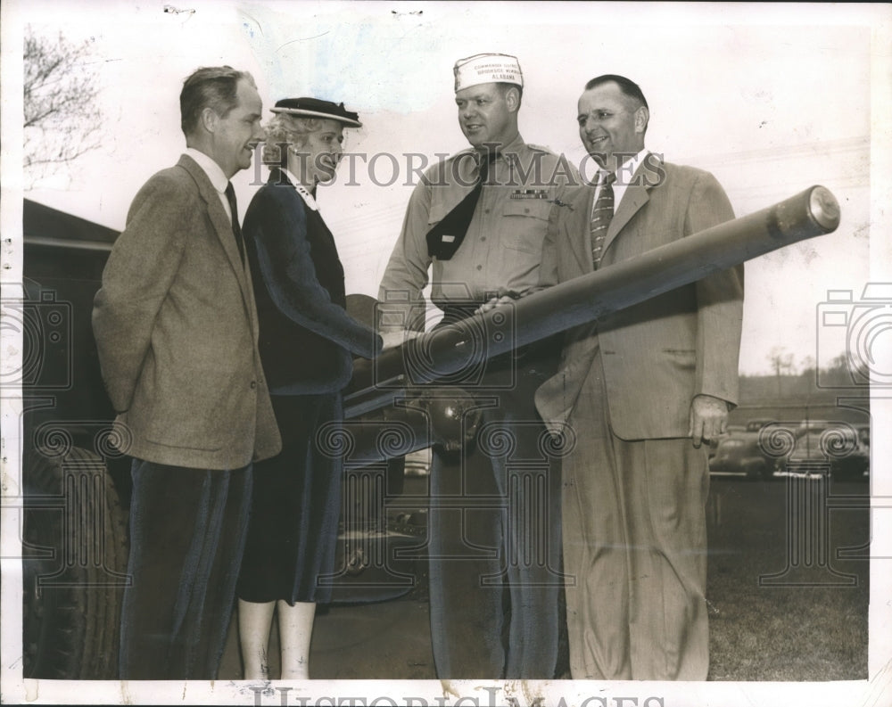 1954 Anti-tank Gun Finds New Home in George Clayton Park in Acipco - Historic Images