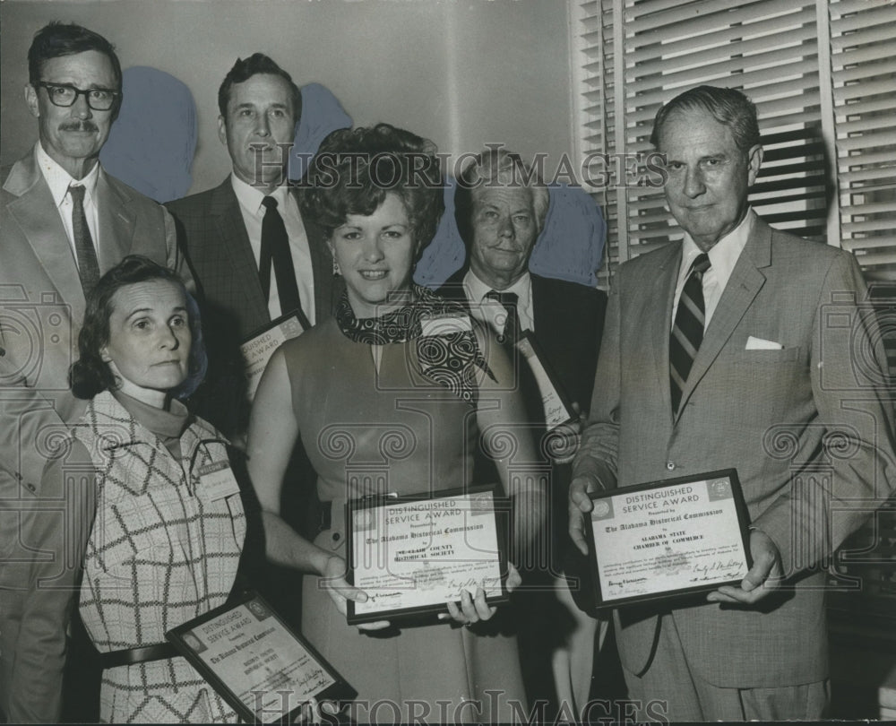 1973 Press Photo Alabama Historical Society - Douglas Fuller, Others get Awards - Historic Images