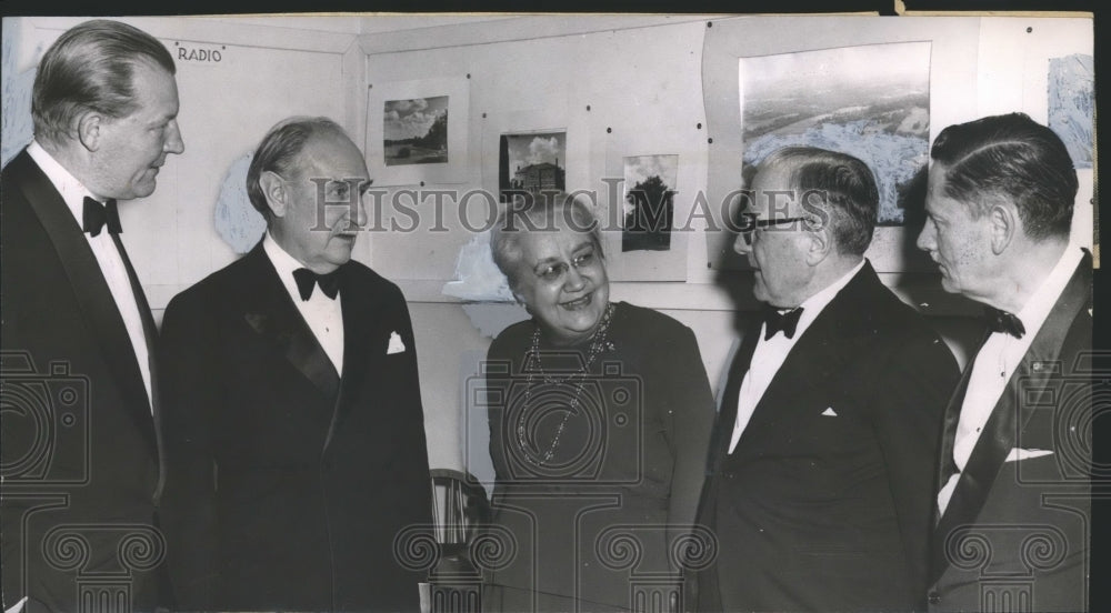 1956, Members of World Affairs Forum Discuss U.S. Give-Away Policy - Historic Images