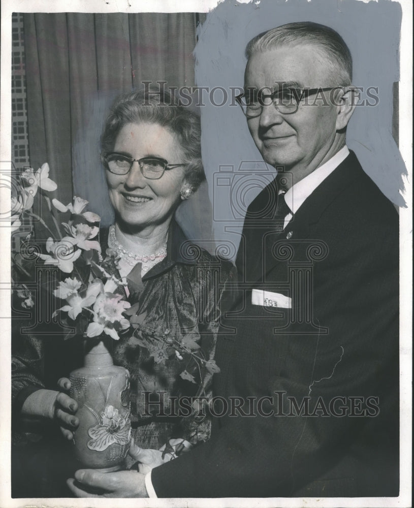 1960 Press Photo Mrs. A. M. Burge, re-elected East End president - abno03591 - Historic Images