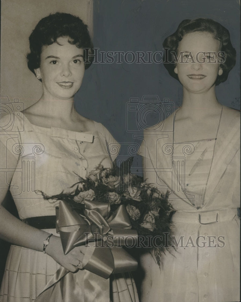 1955, Reba Blackmon and Elizabeth Dailey, Participants in Contest - Historic Images