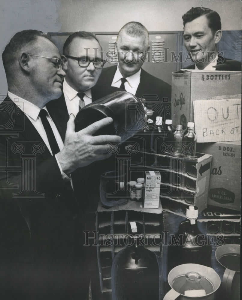 1967 Press Photo Birmingham Police - B.L. Waites, Bill Cather, Other Detectives - Historic Images