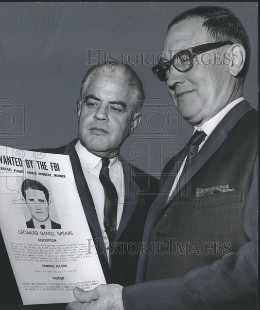 1968, Joseph Gamble, FBI head, Birmingham & retired agent George Hall - Historic Images