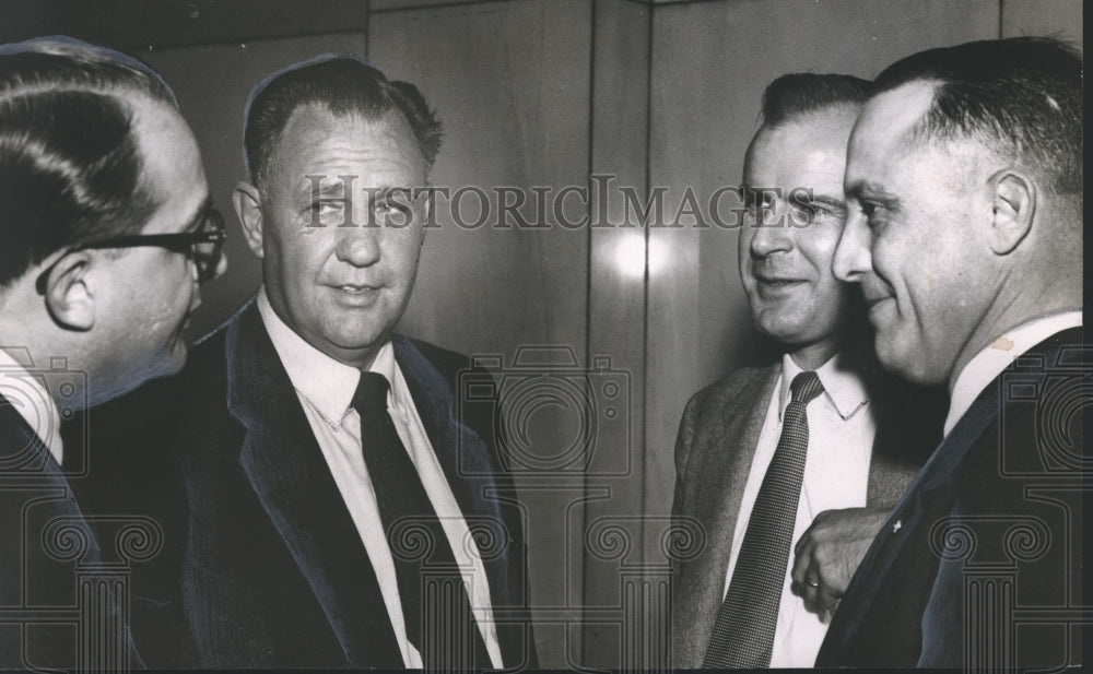 1955 Arch Ferrell With Attorneys at Courthouse - Historic Images