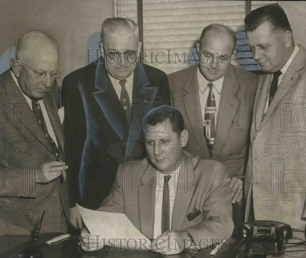 1957, New Fairfield Chamber of Commerce Officers, Alabama - abno04322 - Historic Images