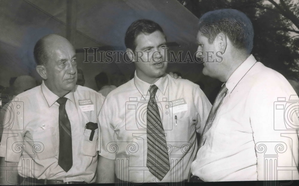 1970 Press Photo Alabama Democratic leaders Jere Beasley and Howell Heflin meet - Historic Images