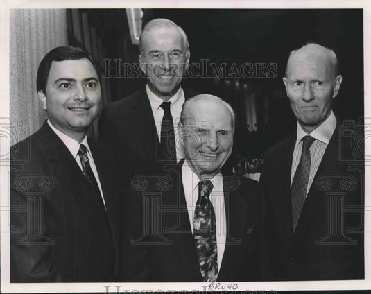 1989, Joe Bruno, Bruno's Food Stores with others - abno04411 - Historic Images