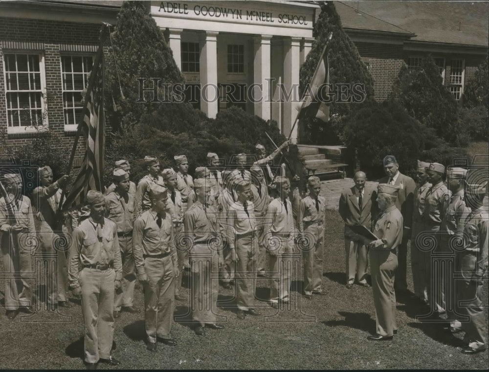 1951 Press Photo Alabama Boys Industrial School Military Staff, Birmingham - Historic Images
