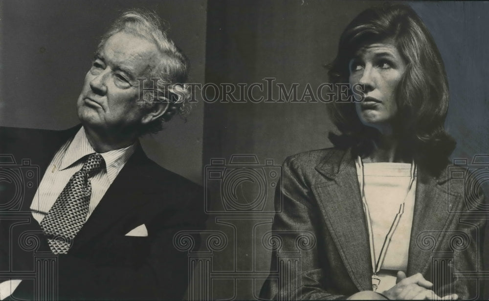 1975 Press Photo Mrs. Henry Kissinger and Senator Sparkman, Alabama - abno04492 - Historic Images