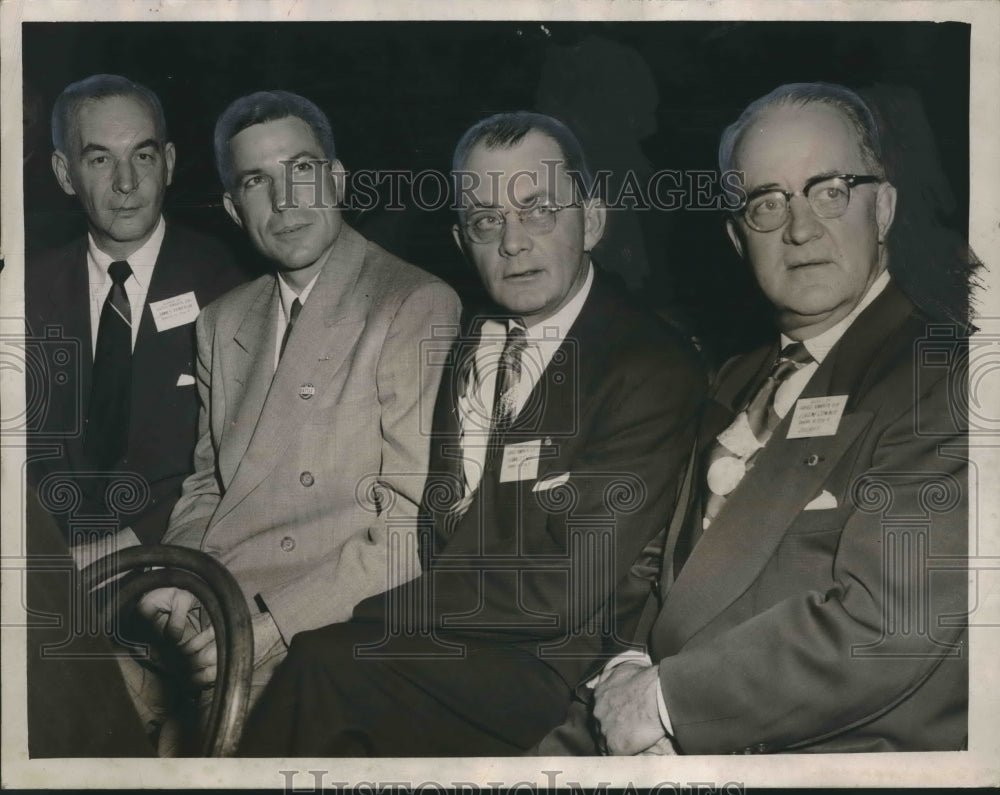 1954 Press Photo Candidates at Fairfield High School Seeking Votes in Alabama - Historic Images