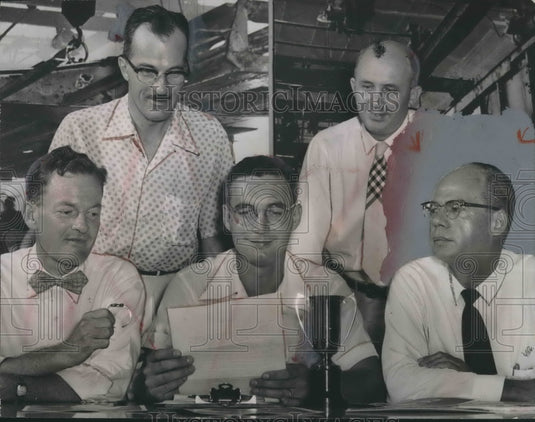 1954, Clinton Johns & committee of the Bessemer Corn & Livestock Fest - Historic Images