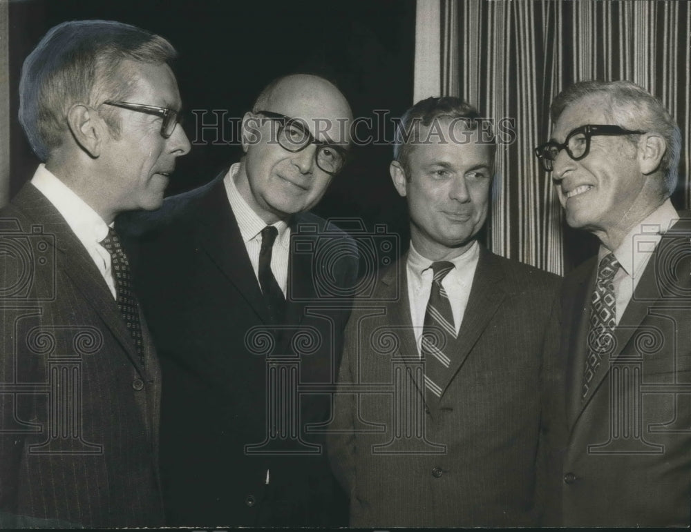 1971, Political Economist, Eliot Janeway &amp; Business Leaders - Historic Images