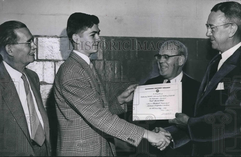 1954, Carl Davis Todd gets 1955 Westinghouse Achievement Scholarship - Historic Images