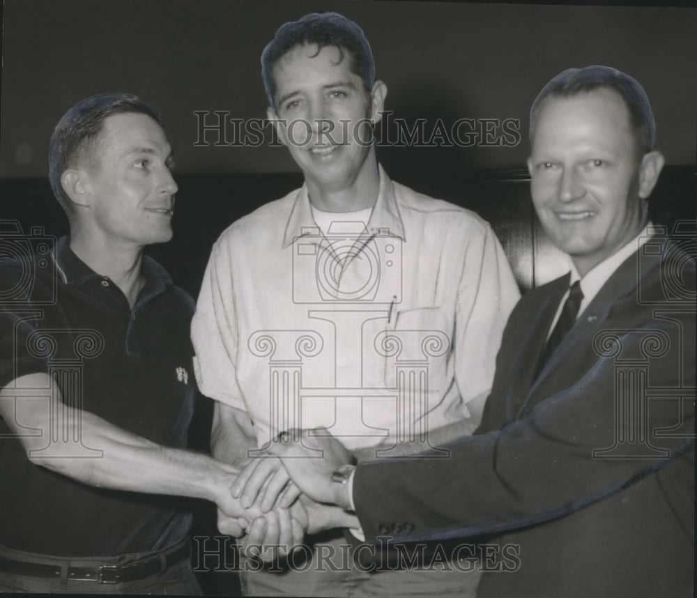 1959 Press Photo James Garrison and Lawyers Rejoice Verdict, Alabama - abno04761 - Historic Images