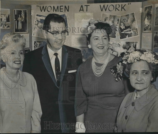 1961, Club Members In Front of Display - abno04818 - Historic Images