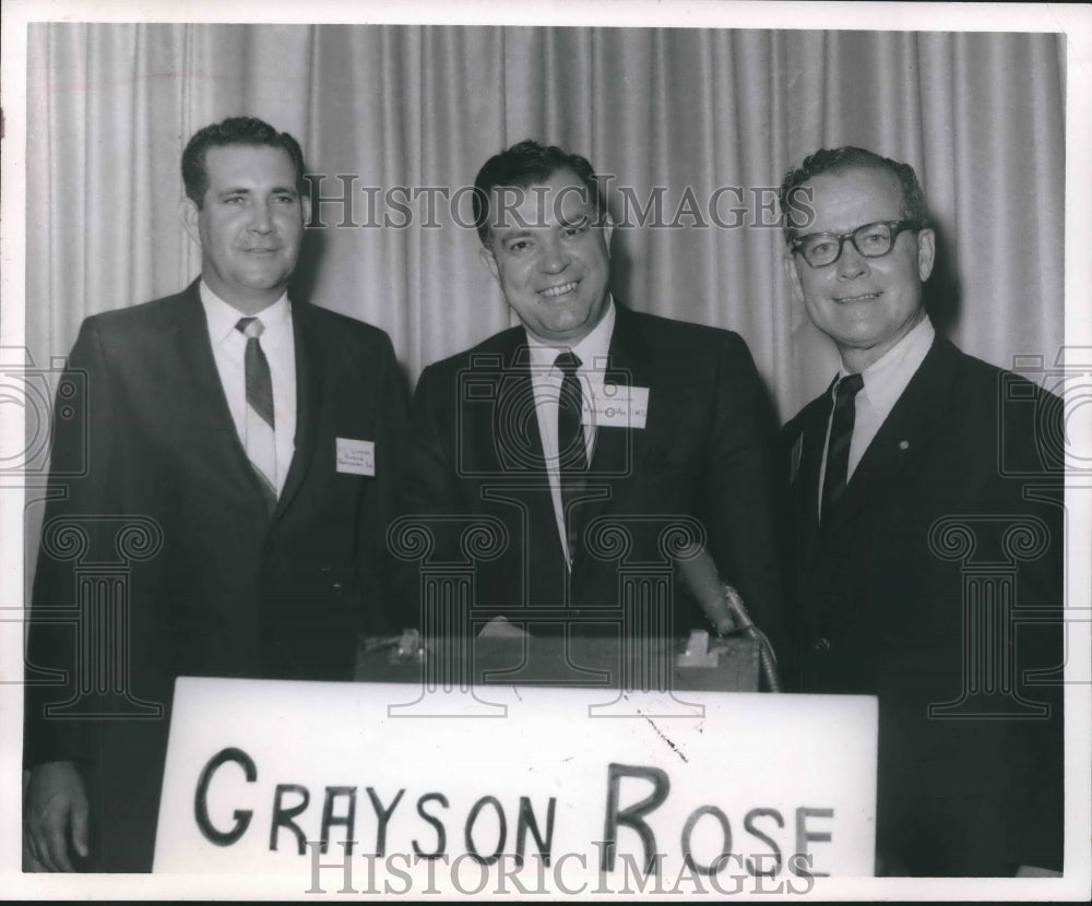 1966 Press Photo C.T. Quarles, W. Cosley Hodges, Grayson Rose. - abno04869 - Historic Images