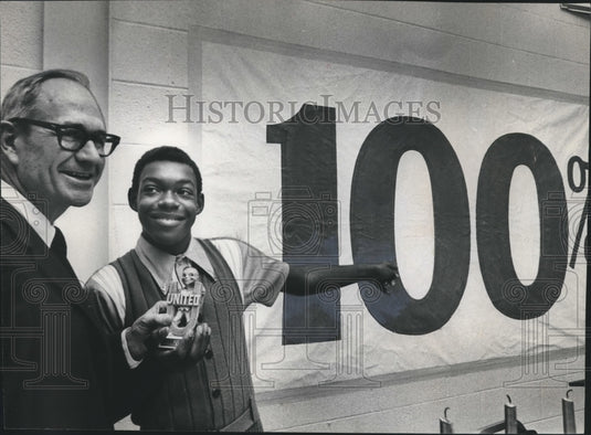 1970 Gerow Hodges, Randall Thomas, United Appeal's top volunteers - Historic Images