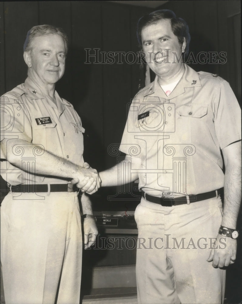 1976, Bill Baxley promoted to major in Alabama Army National Guard - Historic Images