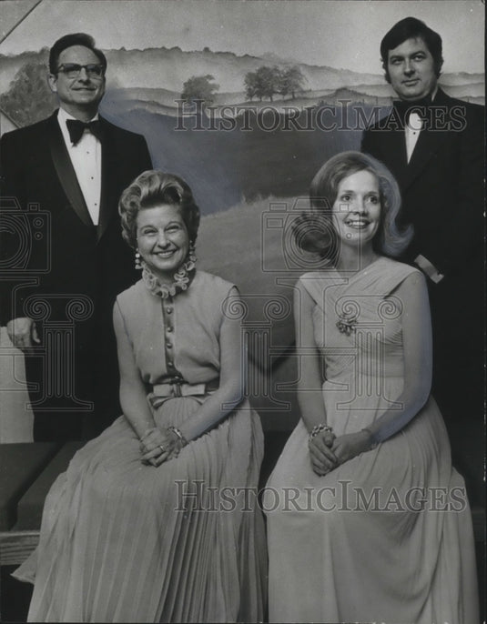 1973, Mr. and Mrs. Cecil Bauer host reception for cast of "Carmen" - Historic Images