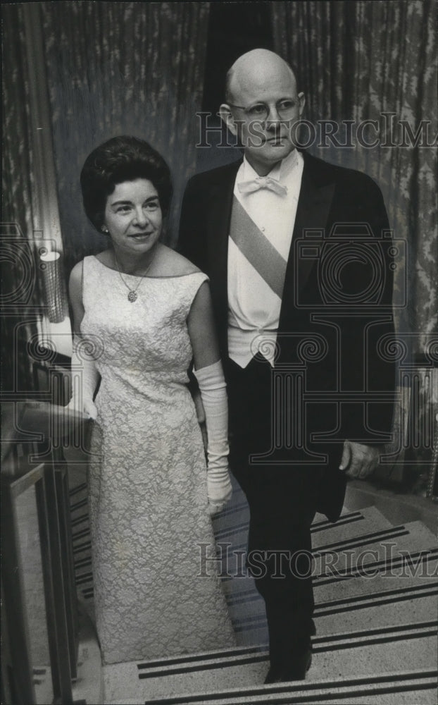 1966, Dr. and Mrs. Karl F. Kesmodel at Civic Opera Benefit - Historic Images