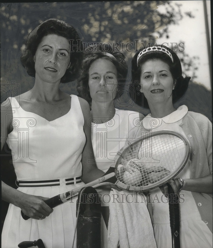 1966, Tennis Competitors Prepare for BCC Tennis Match - abno05585 - Historic Images