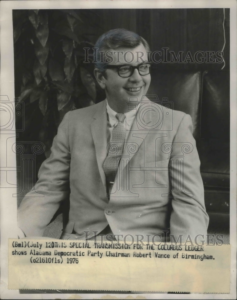 1970 Press Photo Robert Vance, Politician - abno05621 - Historic Images