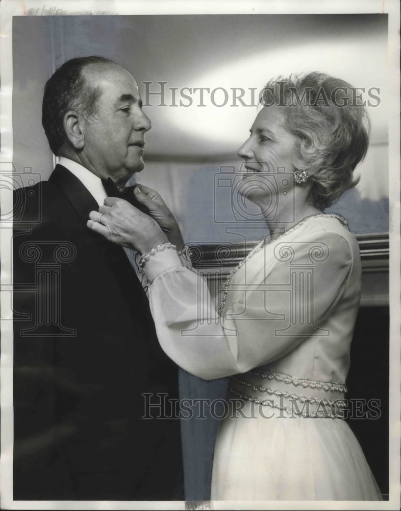 1974, Altadena Country Club Ball Attendees Charles V. Hinton and wife - Historic Images