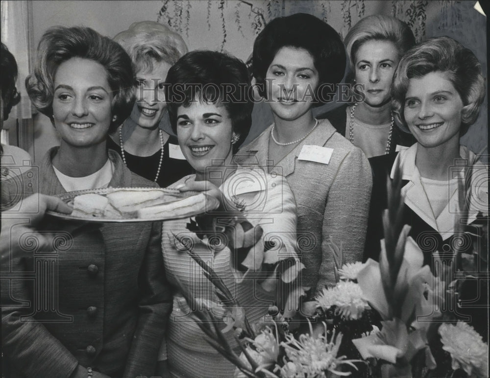 1966, Charity League honors new members at a coffee reception - Historic Images