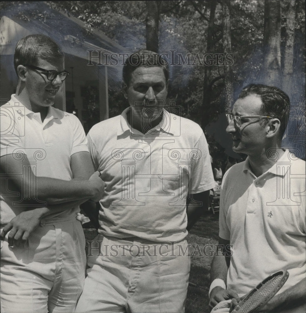 1966 Press Photo Clint Frey, Jack Shannon, Glenn Ireland, Tennis, Mountain Brook - Historic Images