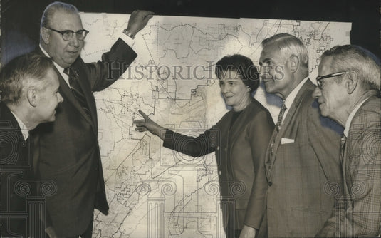 1970 Press Photo Mayor George Seibels & Birmingham Regional Planning Commission - Historic Images