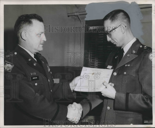 1960, 1st Lieutenant Ralph W. Harris Receives Achievement Certificate - Historic Images
