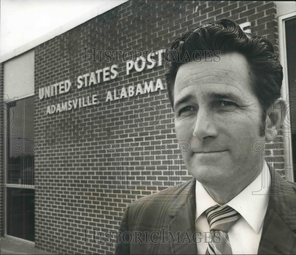 1970 Adamsville, Alabama Postmaster A.L. Heaton by New Post Office