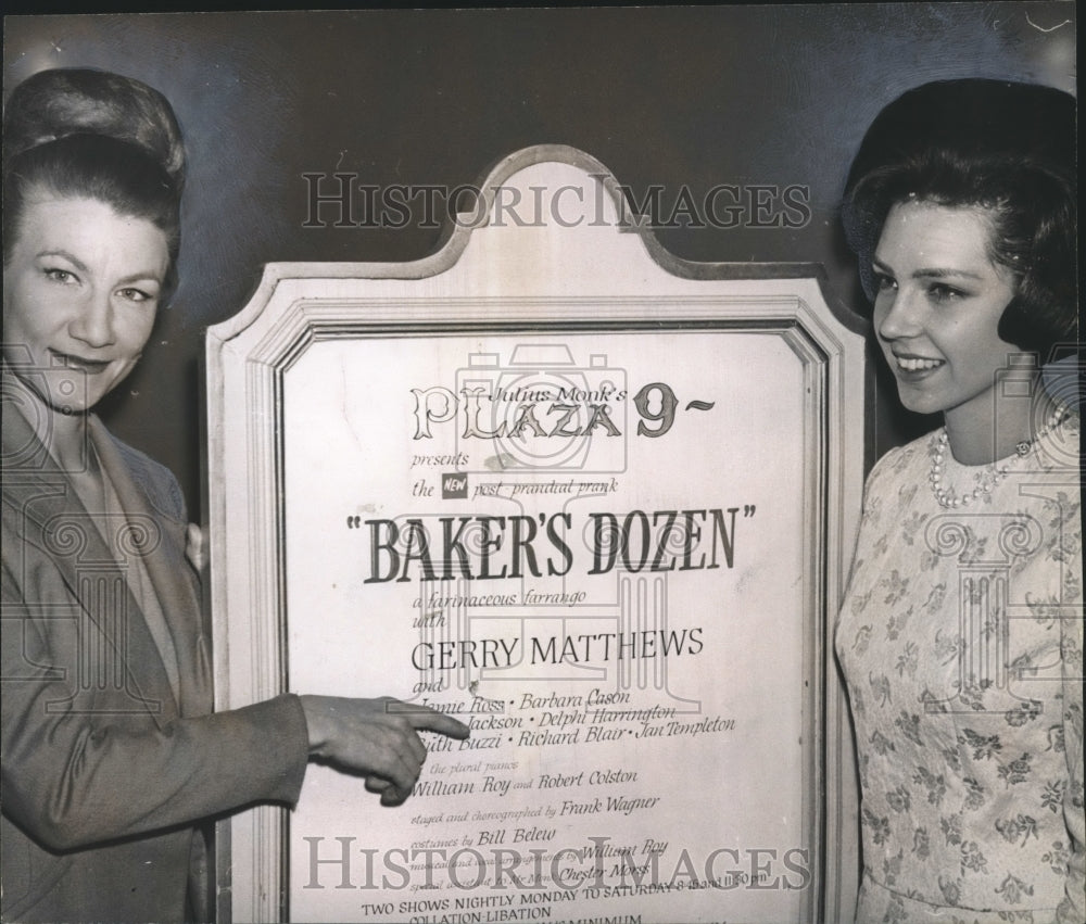 1964, National Cotton Maid Sue Meredith with Actress Barbara Cason - Historic Images