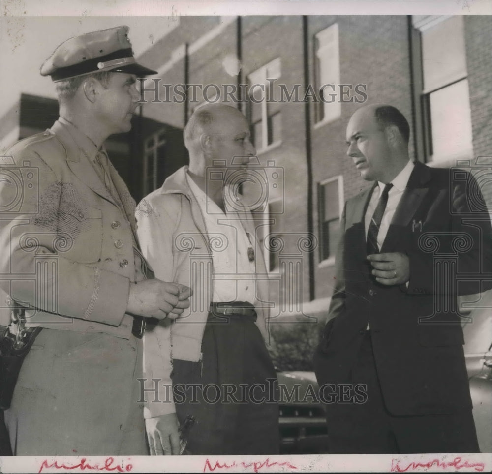 1955, Phenix City AL police chief Pat Mihelic with city officials - Historic Images