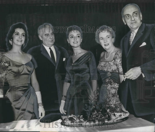 1959, Robert MacIntyre with Entertainers - Symphony in Fashions Event - Historic Images