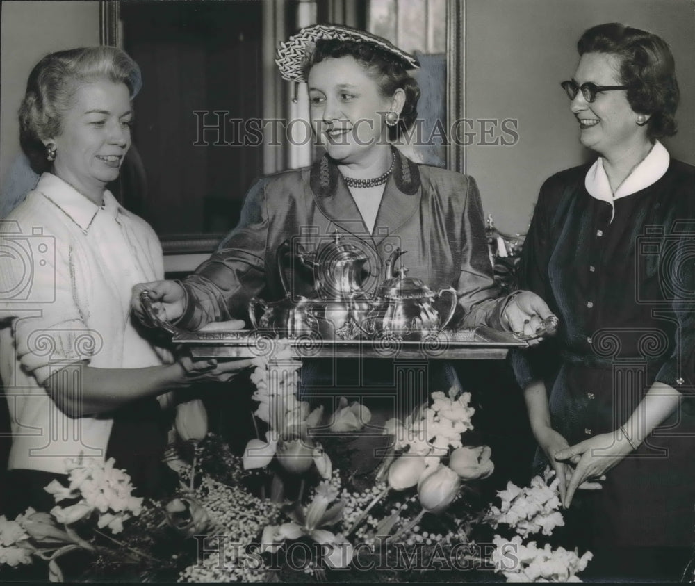 1958, Mrs. Robert Millsap, president of the Club House Board, Others - Historic Images