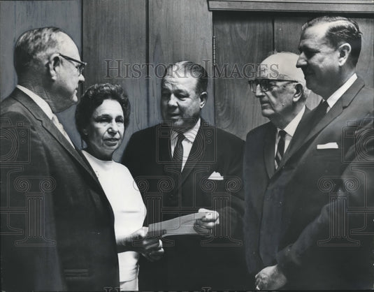 1966, Jefferson County Commission receives check from government - Historic Images