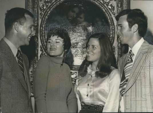 1972  Doctor and Mr. A. Huey Green with Others at holiday event - Historic Images