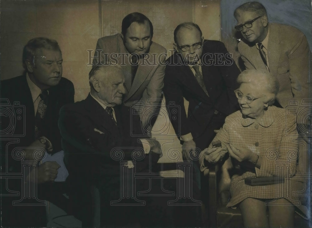 1972 Delegation from Alabama Legislature at Speech Center Discussion - Historic Images