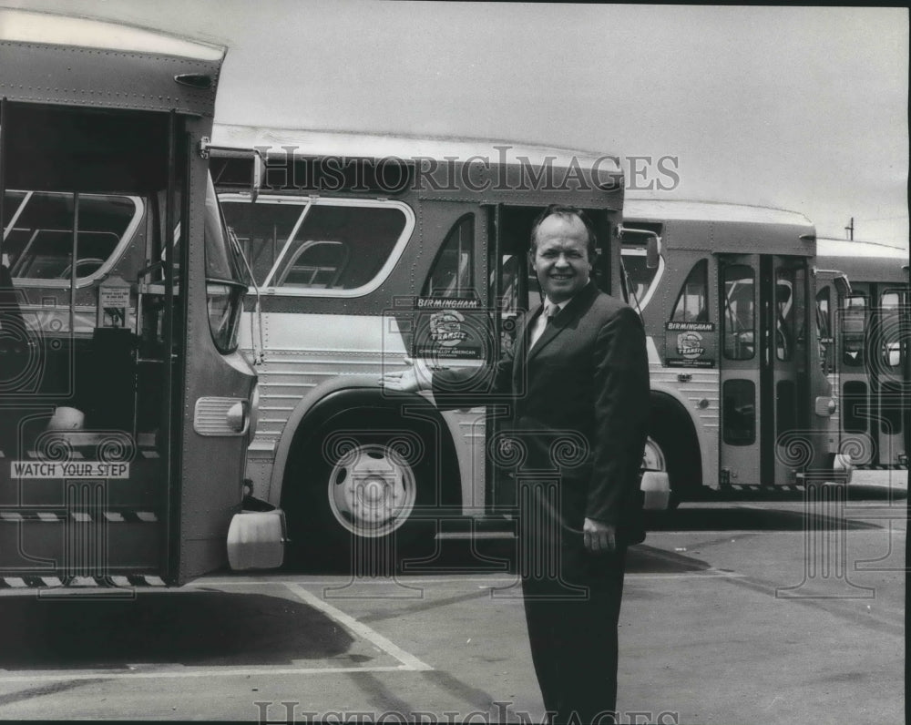 1969, U. C. Nummy, Birmingham Transit, with new buses, Alabama - Historic Images