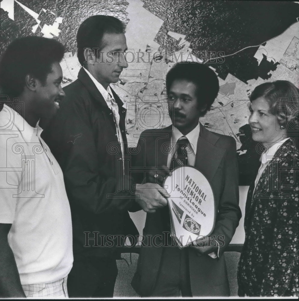 1978, Edmond Davis, with Coca-Cola, and Others at Donation Event - Historic Images