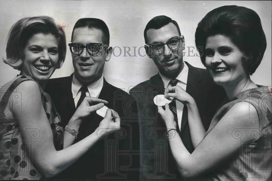 1966, Guests at Charity League's annual cocktail supper, Alabama - Historic Images