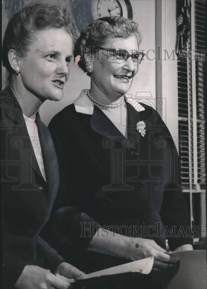 1955, Mrs. Mabel Amos &amp; Mrs. Kate Simmons, State Secretaries, Alabama - Historic Images