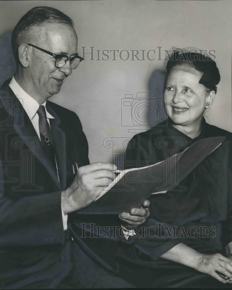 1960, Professors Irons &amp; Kurz, Creative Writing Judges Howard College - Historic Images