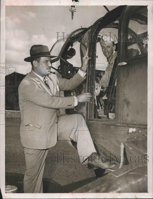1948 W. Cooper Green & Soldier, helicopter Birmingham, Alabama - Historic Images