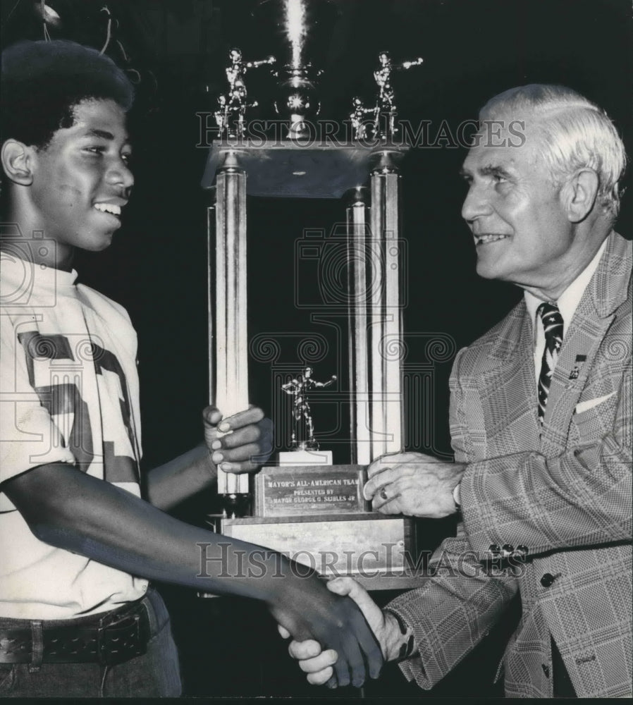 1975, Mayor George Seibels, All-American Boxer Trophy, Mike Rutledge - Historic Images