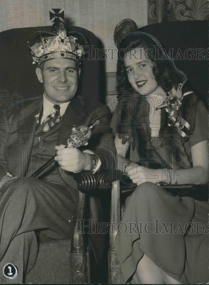 1972 Press Photo George Seibels & Peggy DeBardoleben, Christmas Carnival Royalty - Historic Images
