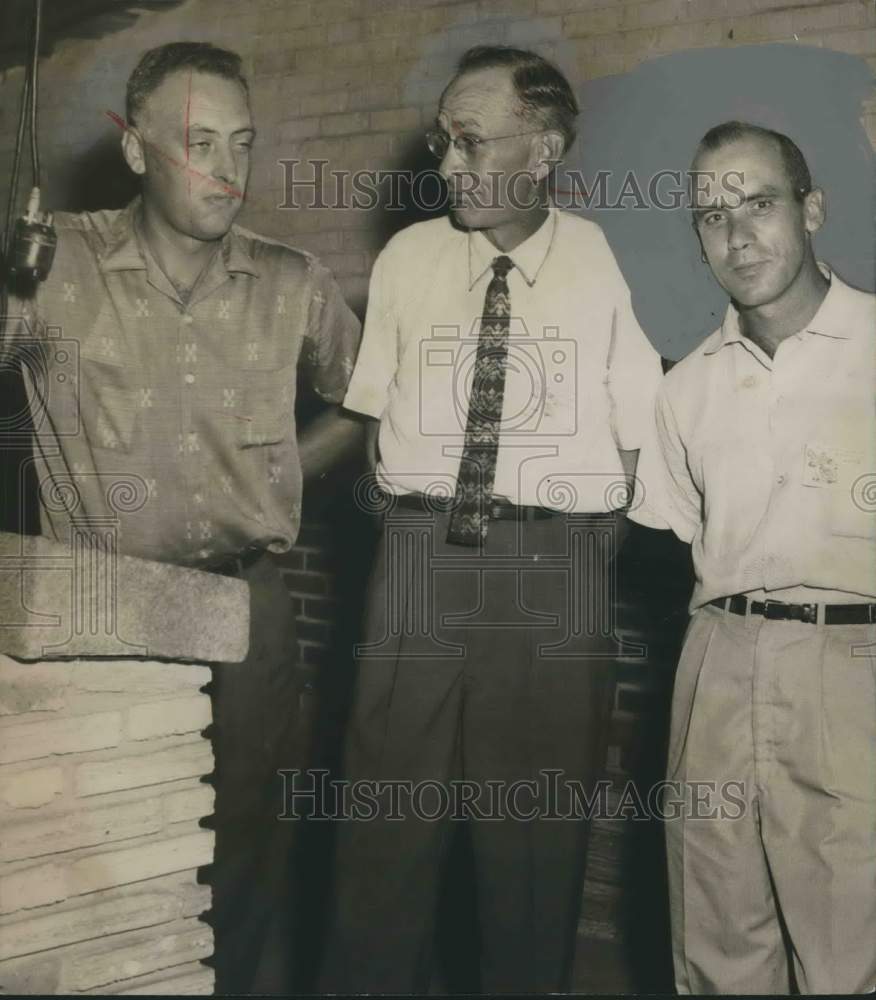 1958, George Kyle, Walter L. Mims, Charles Kelley in Alabama Program - Historic Images