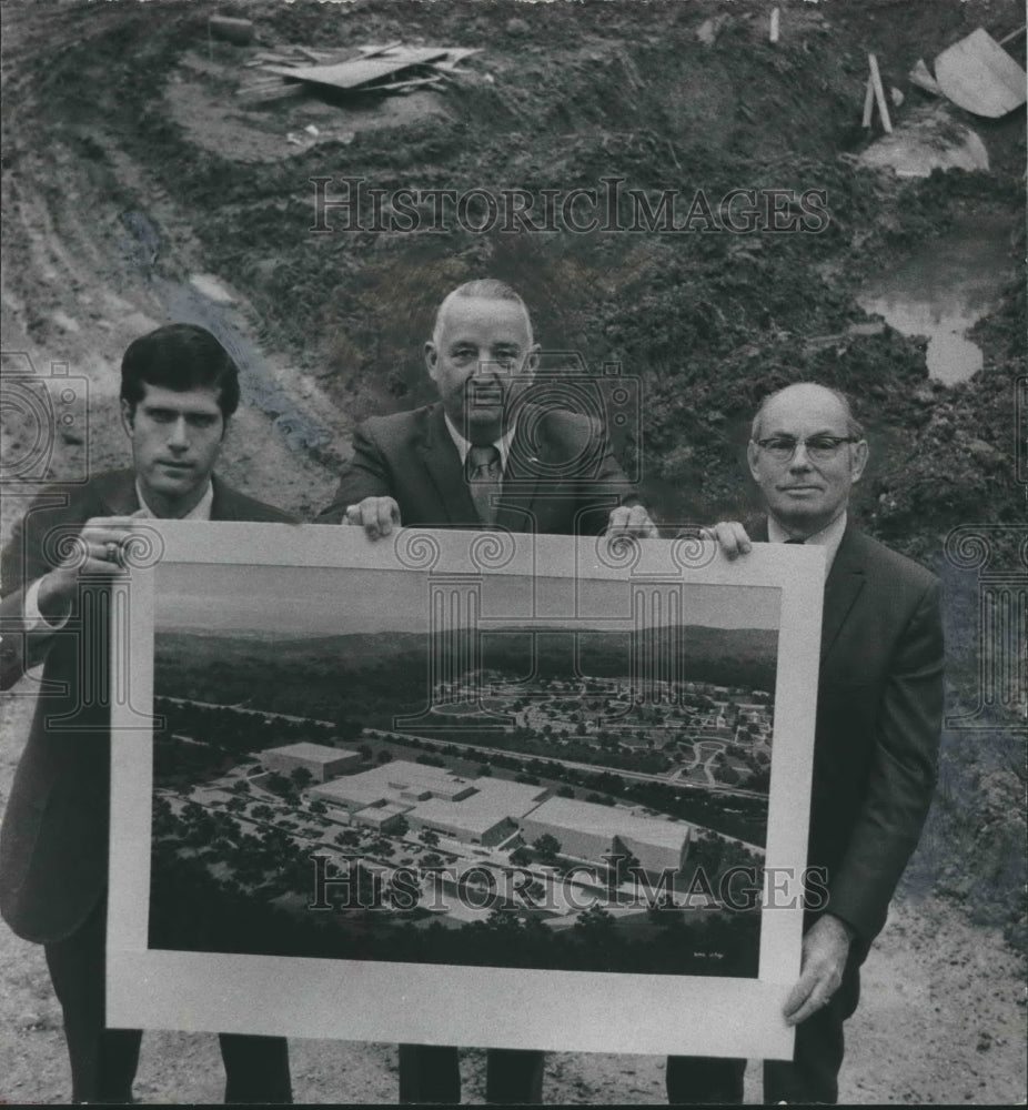 1972 Homewood Officials show drawing of Homewood High School - Historic Images